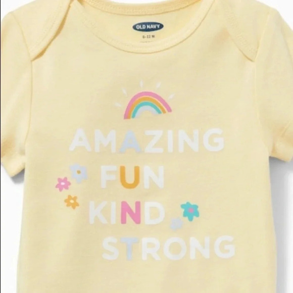 NWT Old Navy AUNT yellow rainbow one piece 18-24 month - Picture 1 of 4